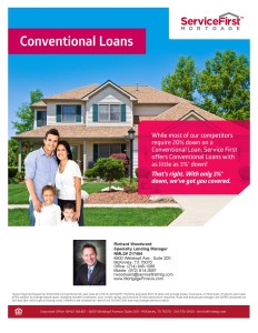 Most of our competitors require 20% down. We offer conventional home loans with as little as 3% down.