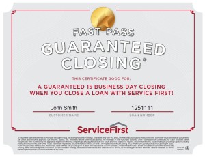 15 Business Day Closing Guarantee